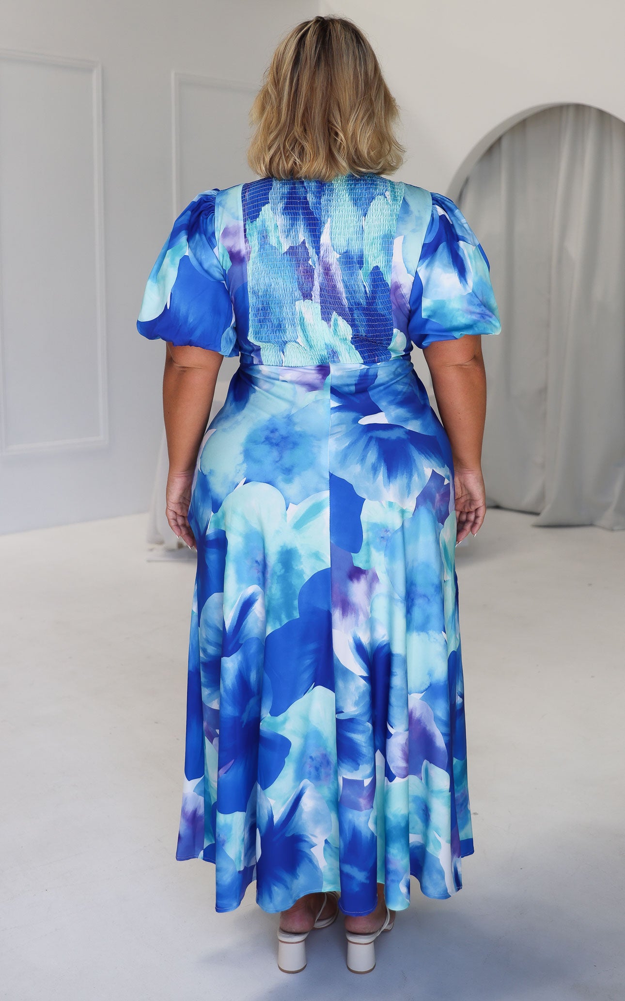 QUEENWAY | Kamala Maxi Dress - Blue Floral