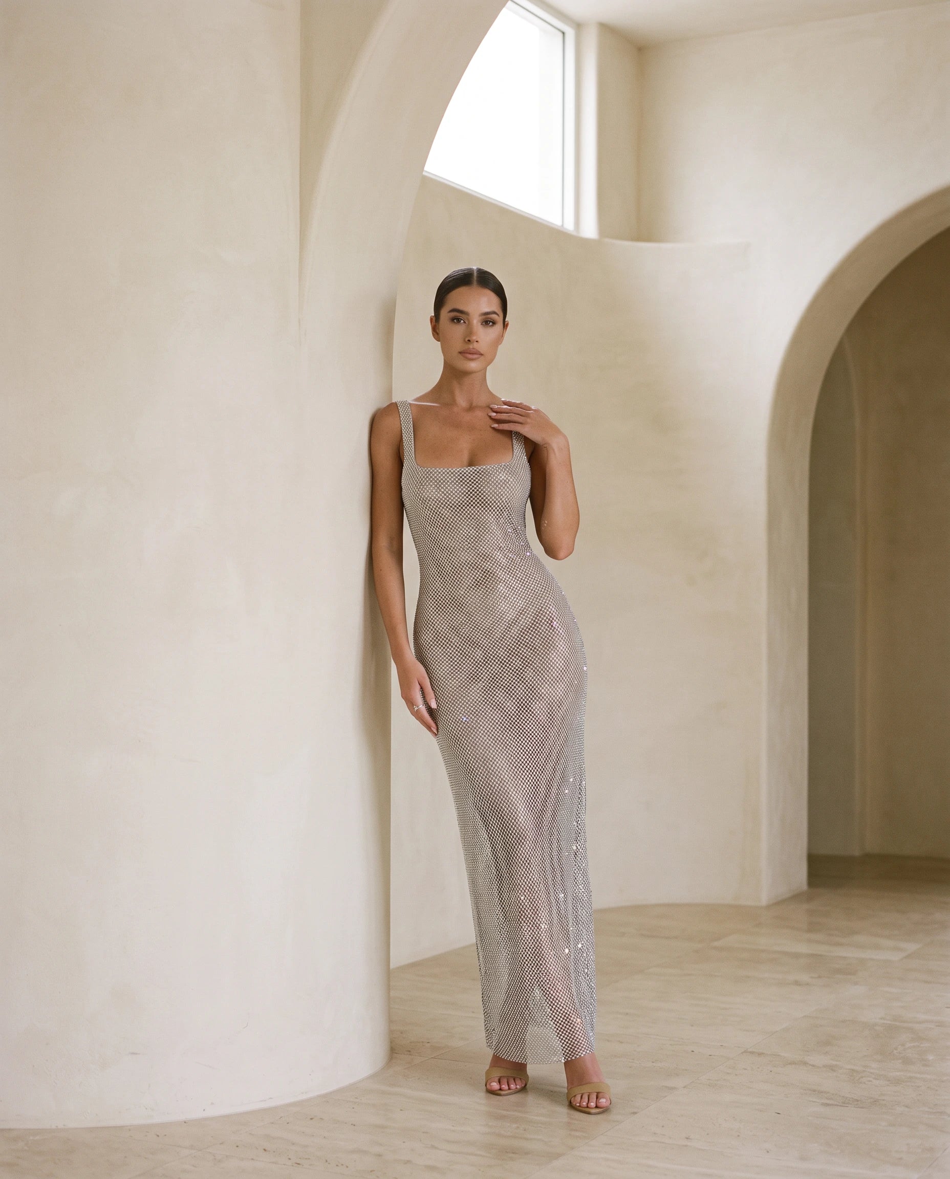 Party Backless Tight Maxi Dress