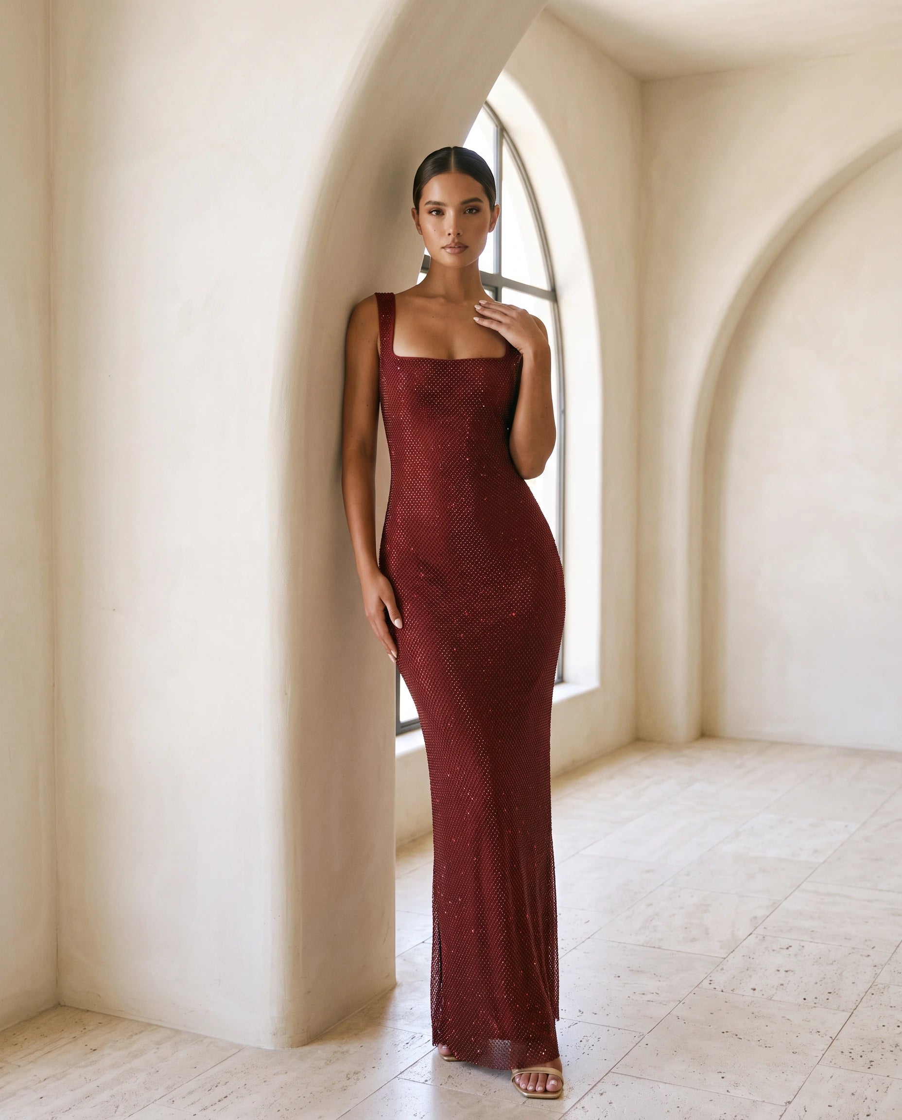 Party Backless Tight Maxi Dress