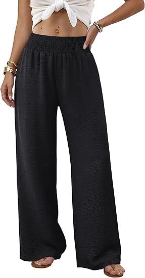 QUEENWAY | Wide Leg Pants Woman High Waist Trousers with Pockets Casual Lounge