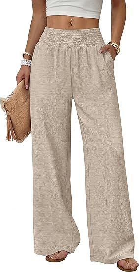 QUEENWAY | Wide Leg Pants Woman High Waist Trousers with Pockets Casual Lounge