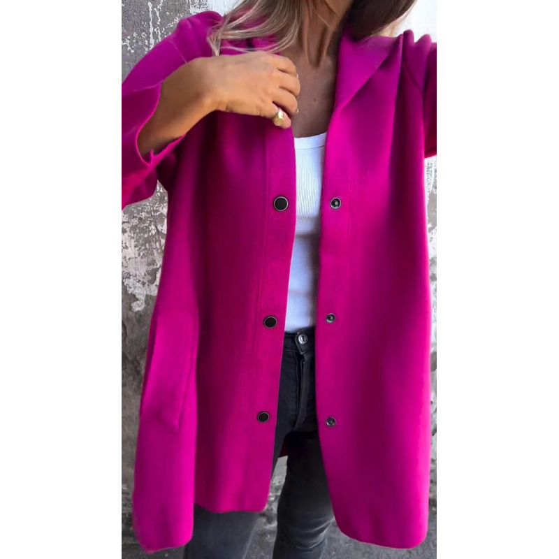 QUEENWAY | Casual Single Breasted Hooded Jacket