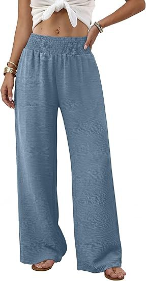 QUEENWAY | Wide Leg Pants Woman High Waist Trousers with Pockets Casual Lounge
