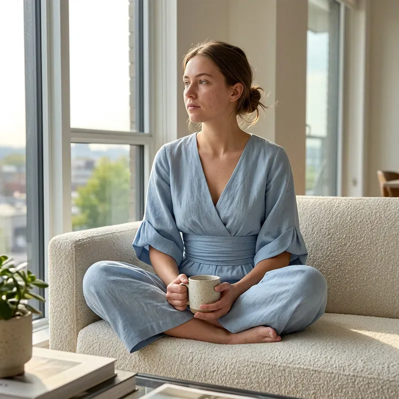 QUEENWAY | Women's Solid Color Elegant V-Neck Jumpsuit