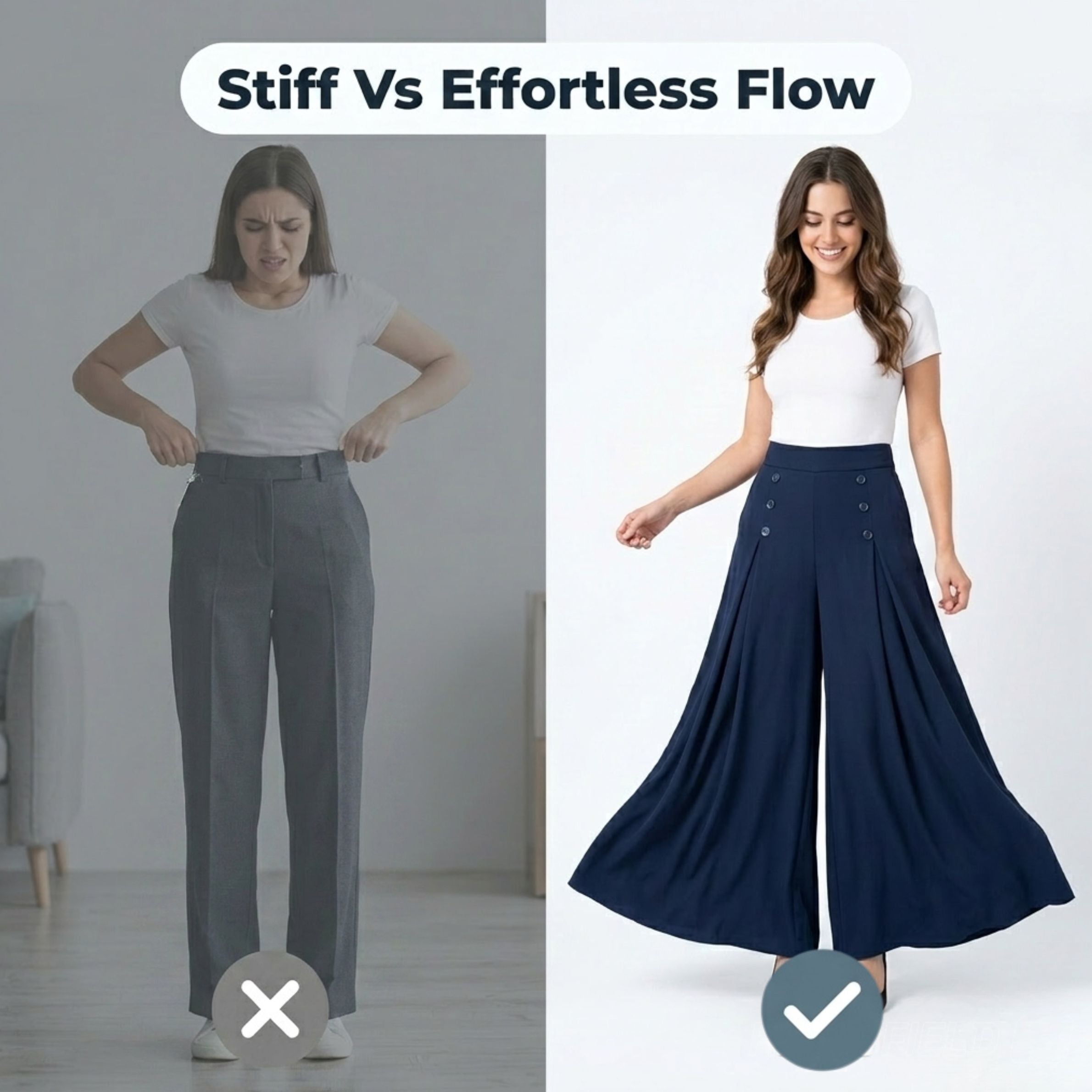 QUEENWAY | Elegant Wide-Leg Pants - Instantly flatters your figure