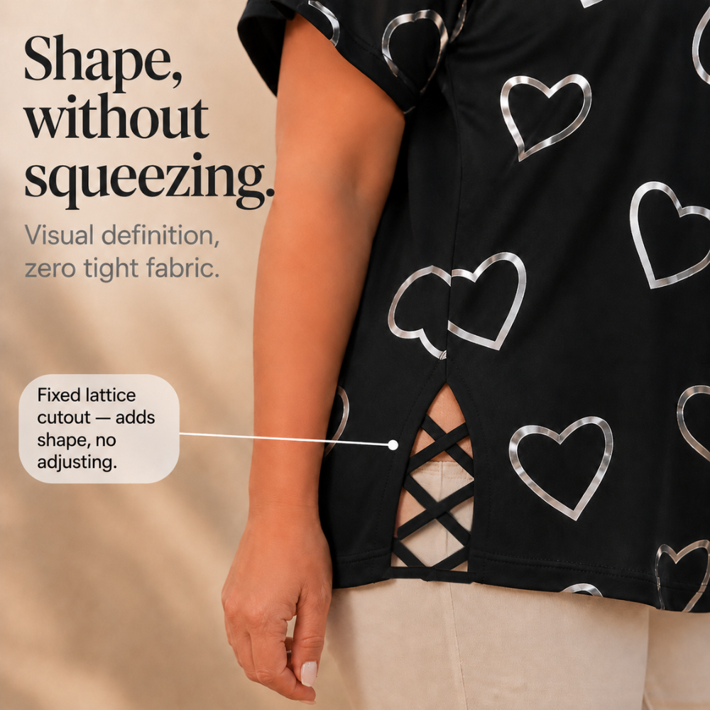 Lace-Up Tee That Shapes Without Squeezing