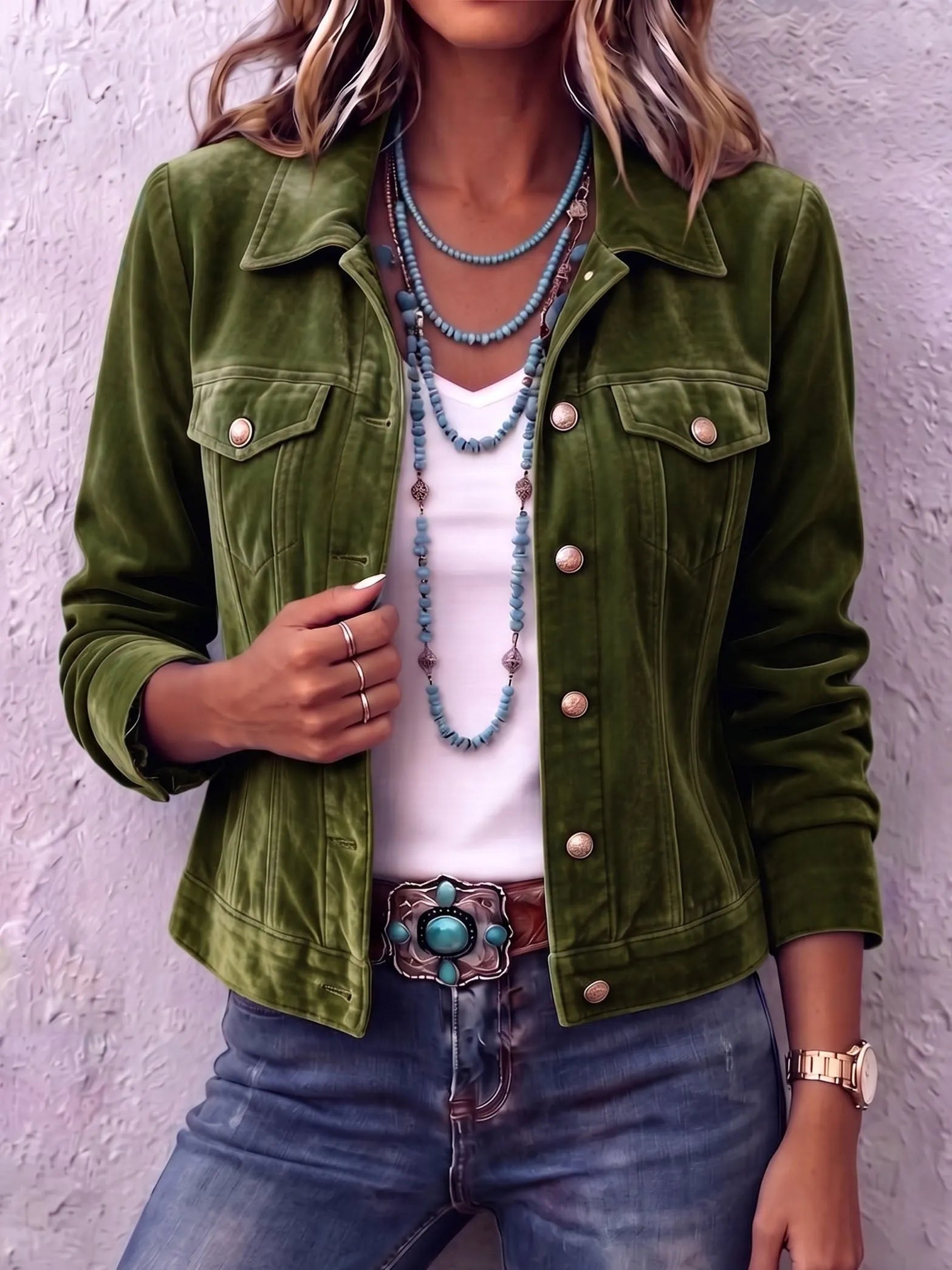 QUEENWAY | Vintage Wash Button Jacket