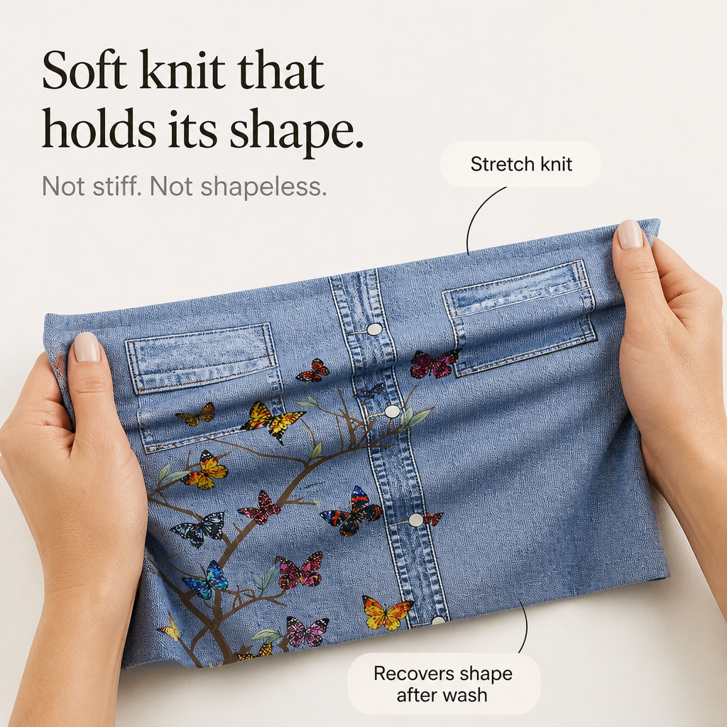 Botanical Embroidered Denim-Look Tank Top