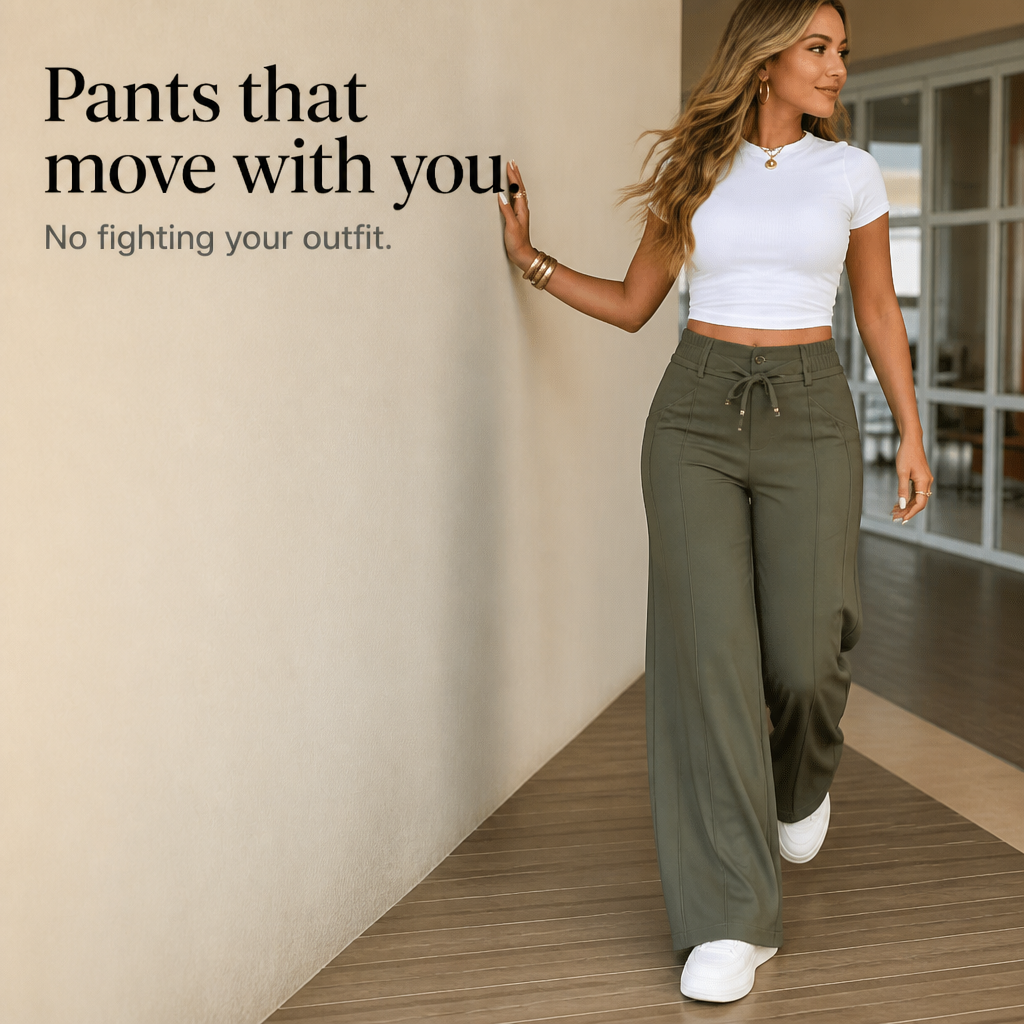 QUEENWAY | Wide-Leg Cargo Pants That Move With You