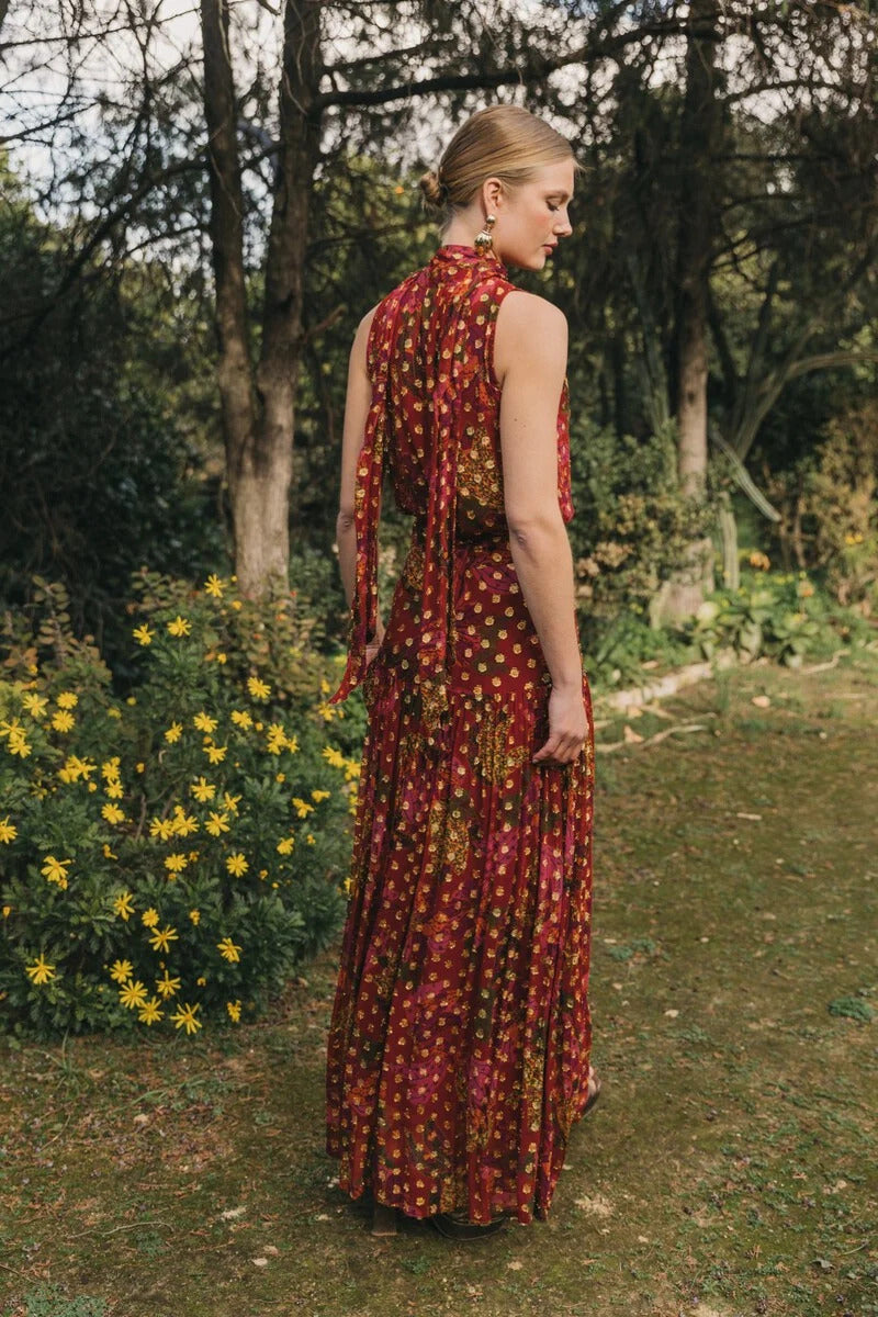 QUEENWAY | Bohemian Halter Skirt Set