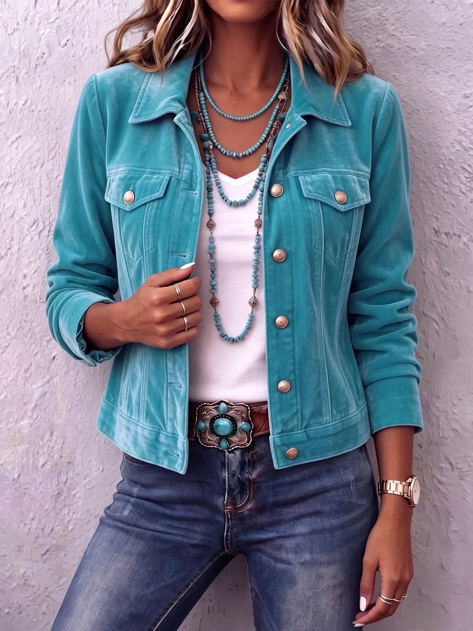 QUEENWAY | Vintage Wash Button Jacket