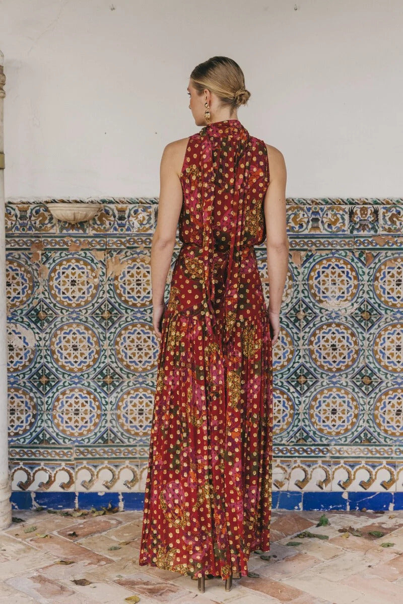 QUEENWAY | Bohemian Halter Skirt Set