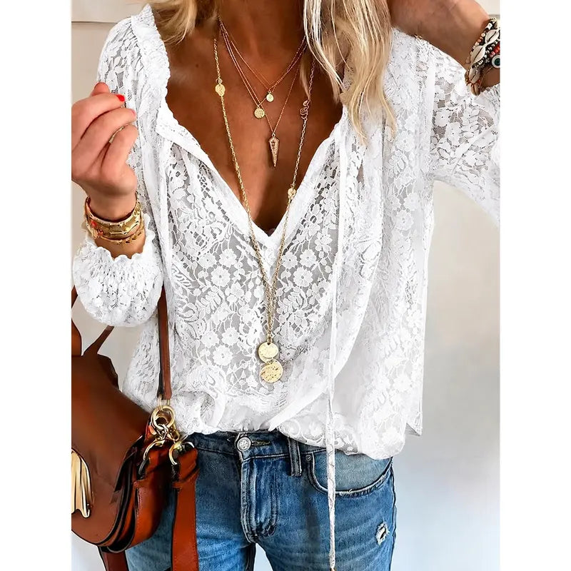 QUEENWAY | 🌷 Lace Elegance Top