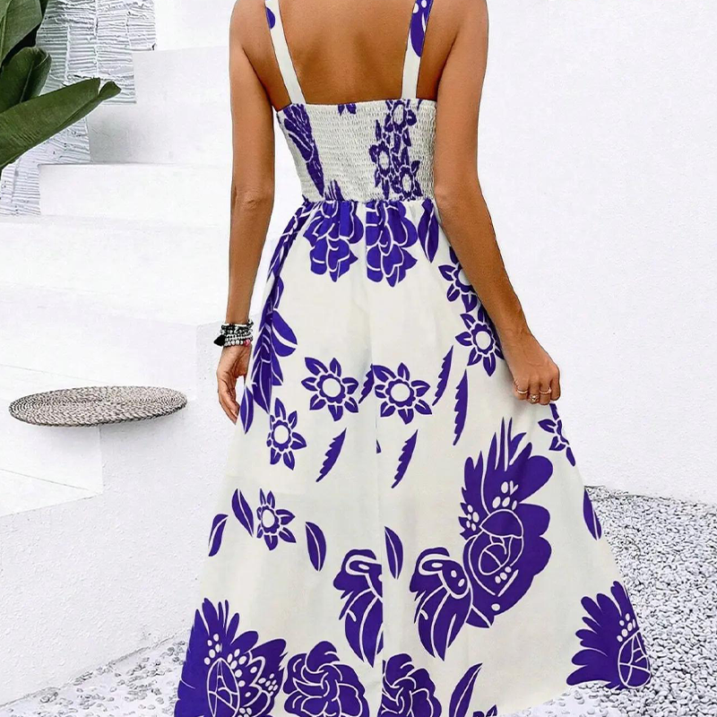 QUEENWAY | Women's Floral Print Spaghetti Strap Dress 🌿👗