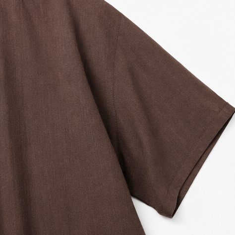 Pocketed Loose-Fit V-Neck Maxi Dress