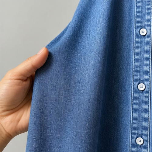 Denim-Look Maxi Dress That Moves With You