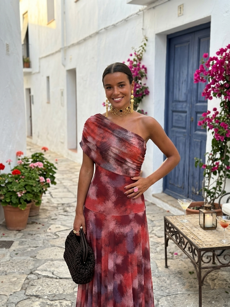 QUEENWAY | Draped Off-Shoulder Dress