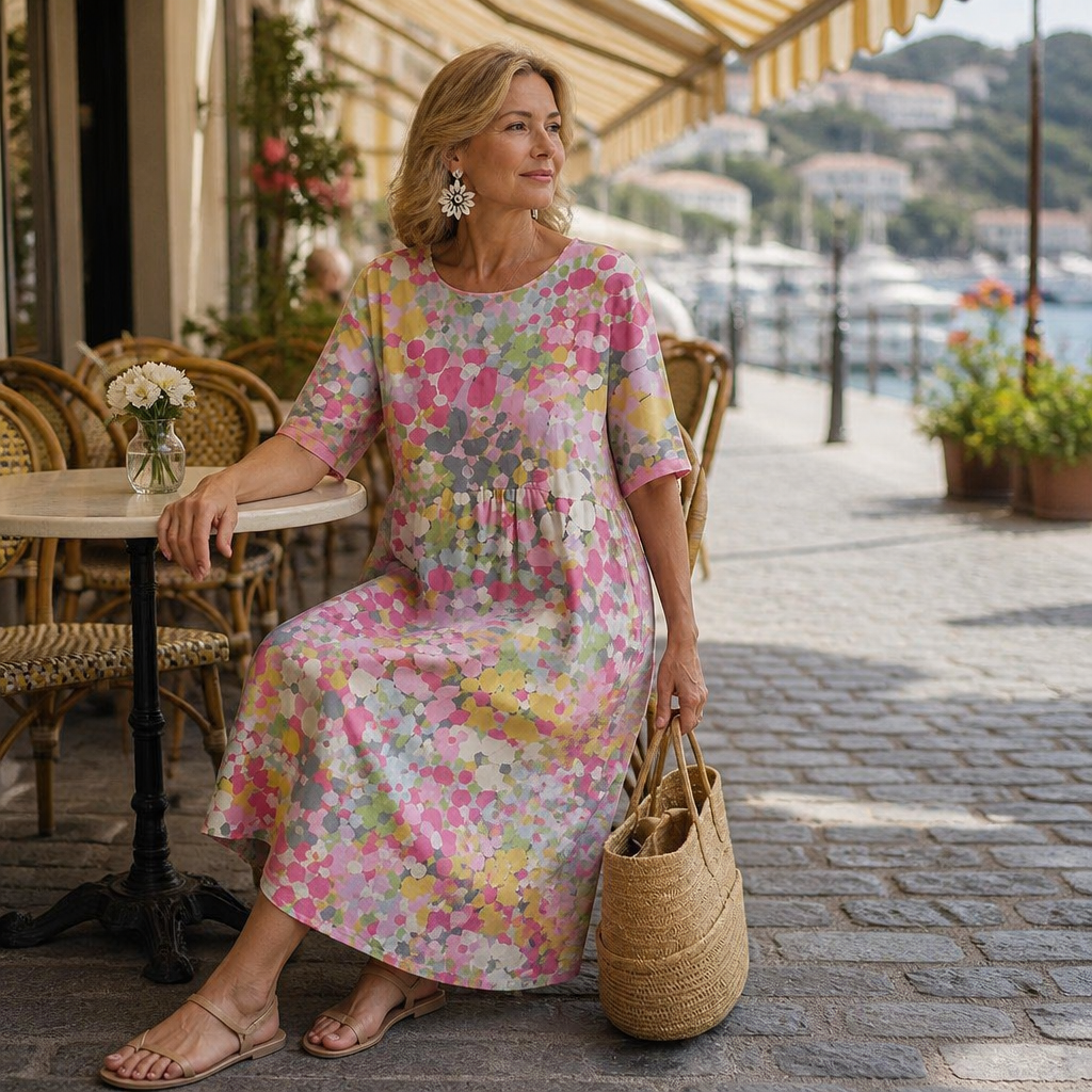 Midi Dress That Covers Arms, Never Overheats