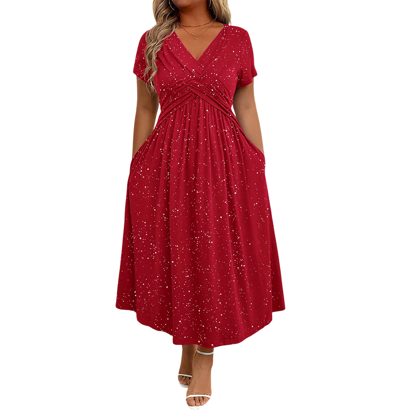 QUEENWAY | Sparkling Dress With Twisted Feature