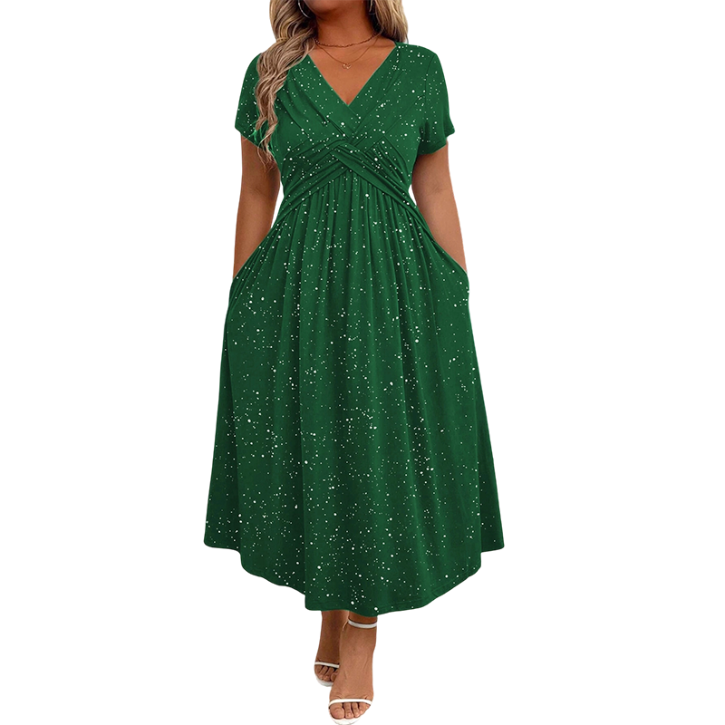 QUEENWAY | Sparkling Dress With Twisted Feature