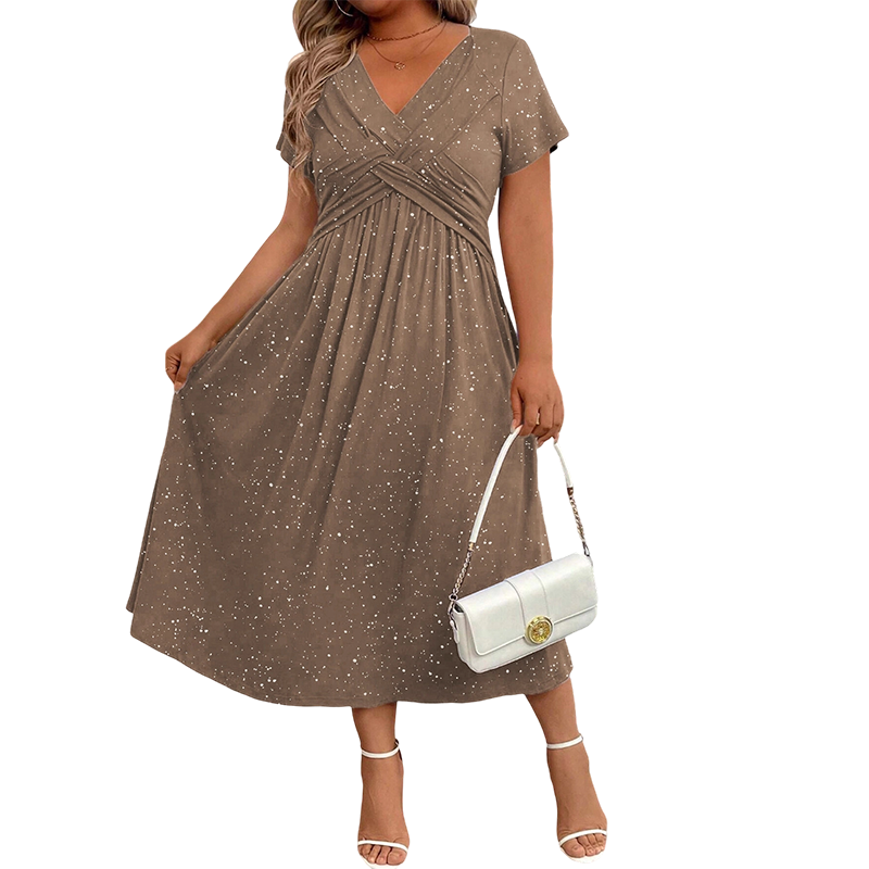 QUEENWAY | Sparkling Dress With Twisted Feature