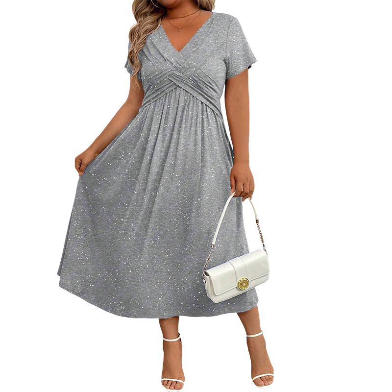 QUEENWAY | Sparkling Dress With Twisted Feature
