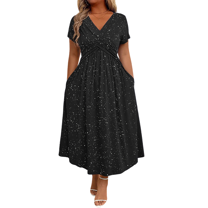 QUEENWAY | Sparkling Dress With Twisted Feature