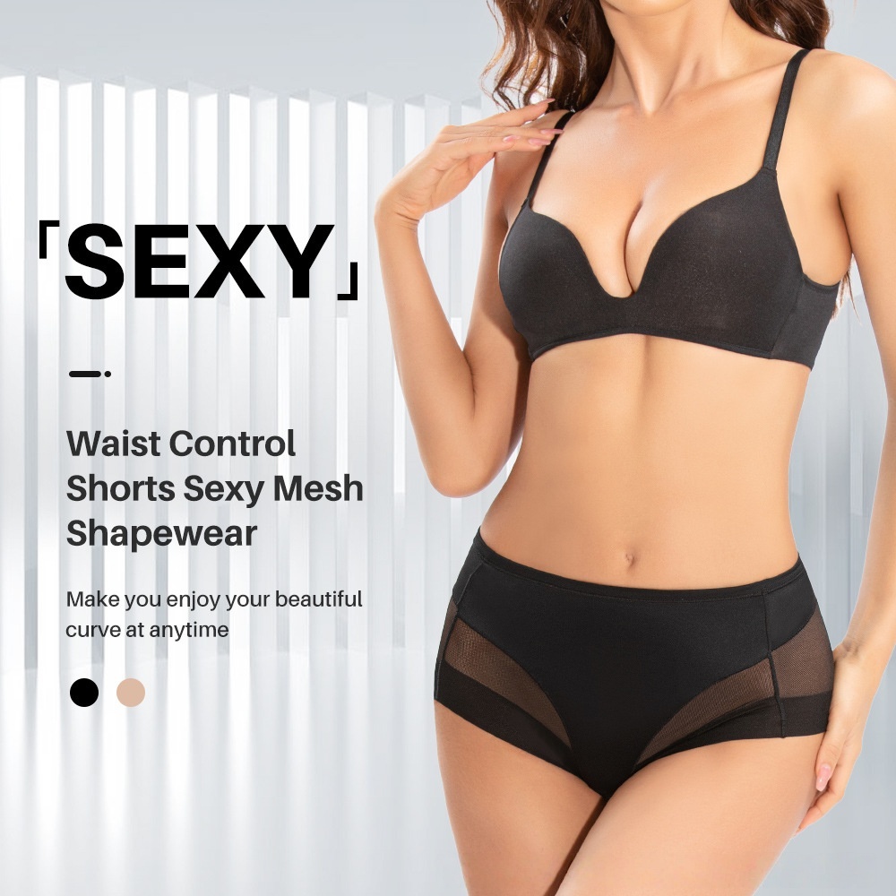 Mid-Waist Sheer Mesh Shaping Panty
