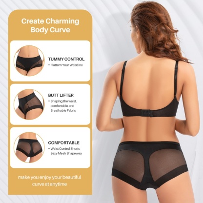 Mid-Waist Sheer Mesh Shaping Panty