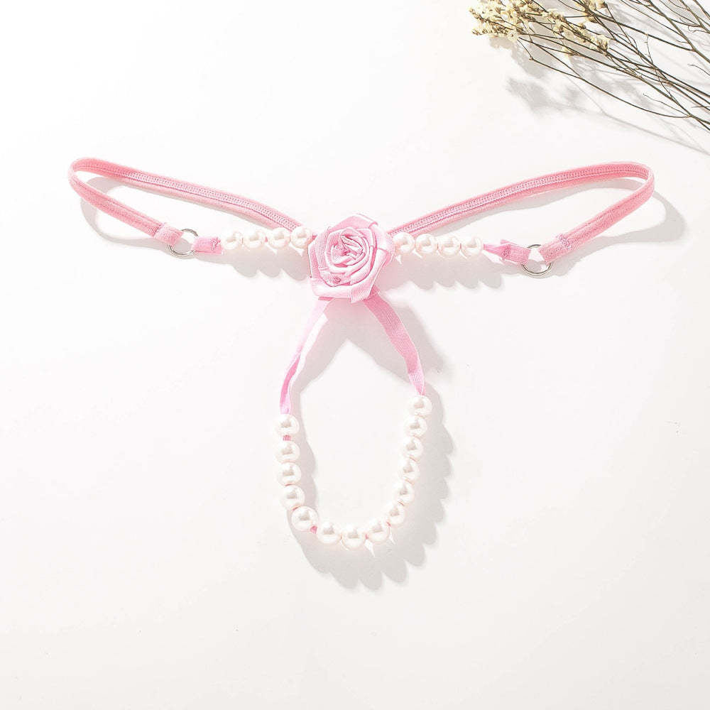 Rose Pearl Massage Thong