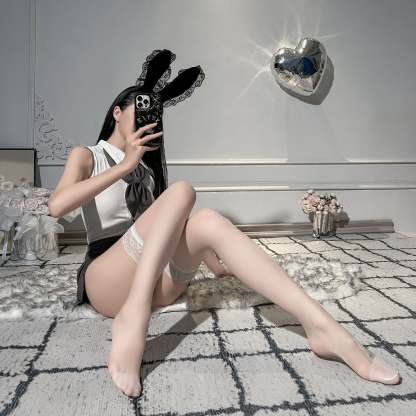 Sexy lace transparent stockings thigh socks European and American hand-torn sexy stockings female sexy lingerie