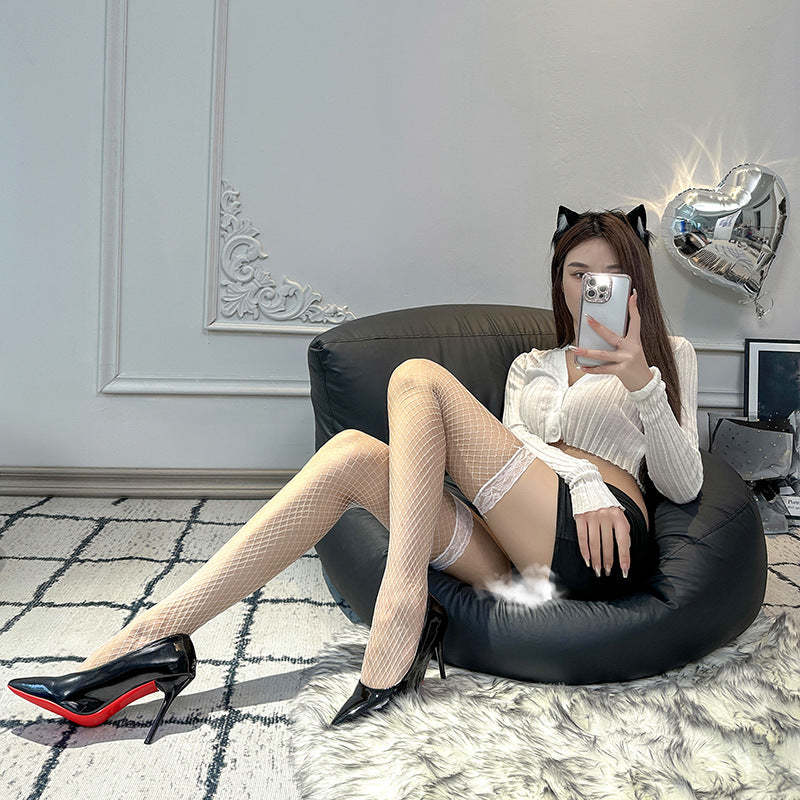 Sexy lace stockings ladies sexy high stockings over the knee fishnet stockings