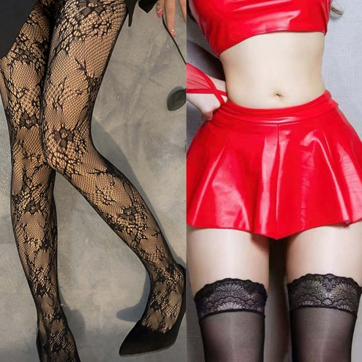 Sexy Faux Leather Micro-Pleated Skirt - Playful Hip-Length