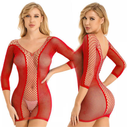 Heart open back bodysuit