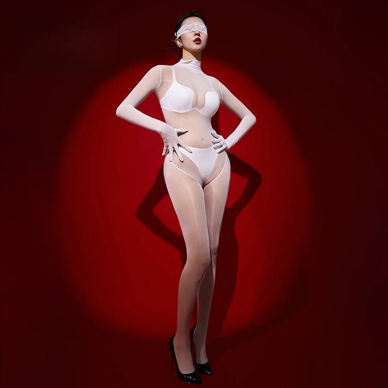 8D Glossy Seamless Full-Body Bodystocking