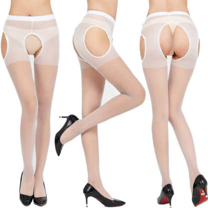 High elastic crotchless pantyhose