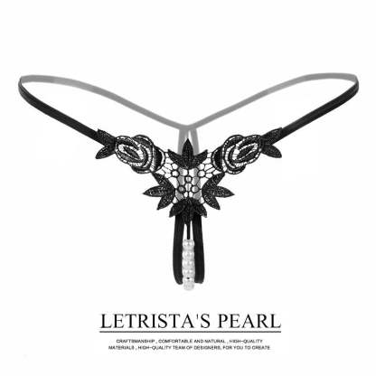 Pearl Play embroidered thong