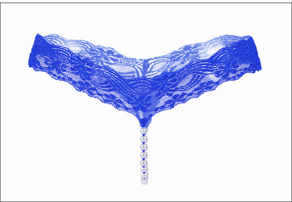 Transparent seamless pearl thong