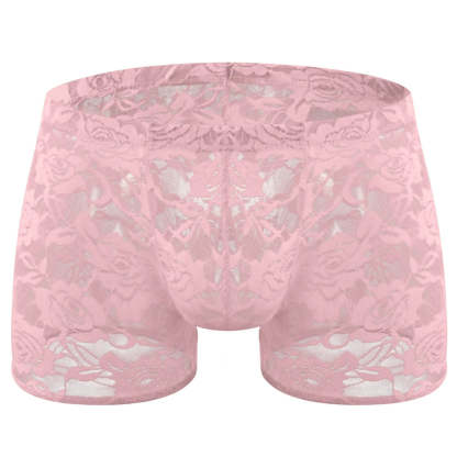 Rose lace transparent mesh panties
