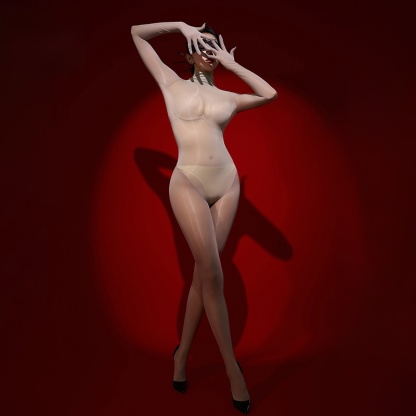 8D Glossy Seamless Full-Body Bodystocking