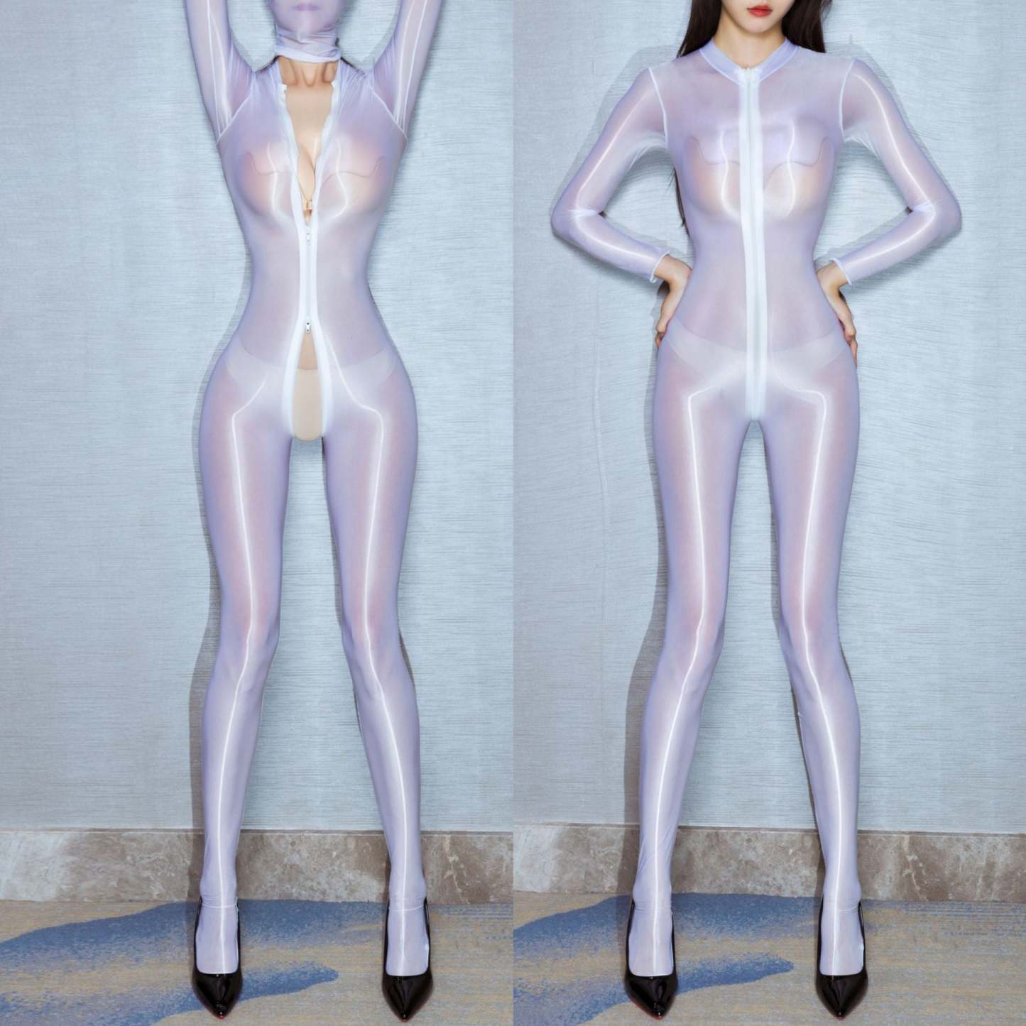Sparkling Zipper Bodysuit
