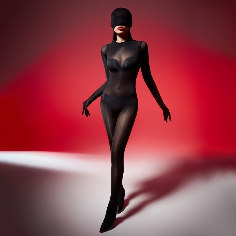 8D Glossy Seamless Full-Body Bodystocking