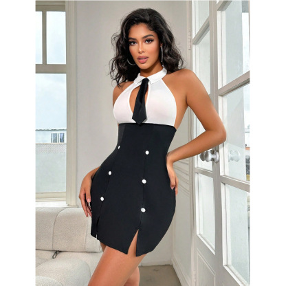 Sexy tight-fitting uniform style set