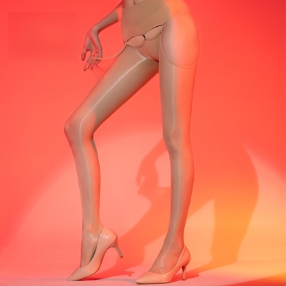 Aurora openwork side-buttoned pantyhose