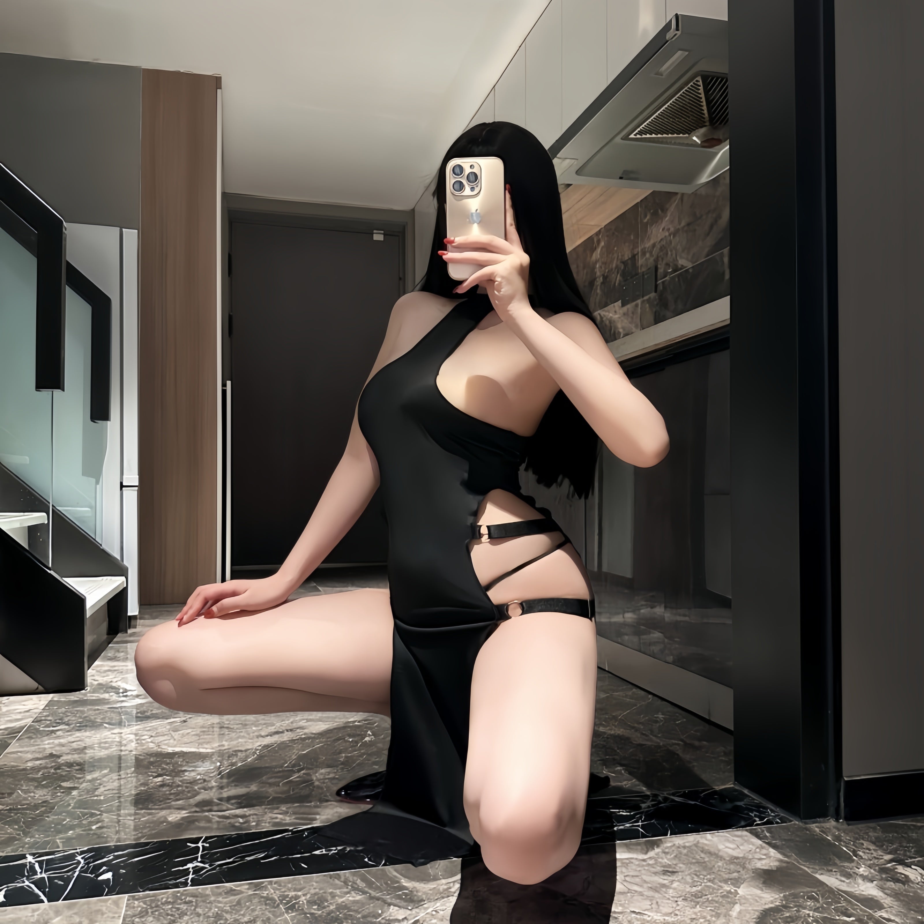 Sexy Halter Off-Shoulder Double Slit Bandage Bodycon Maxi Dress