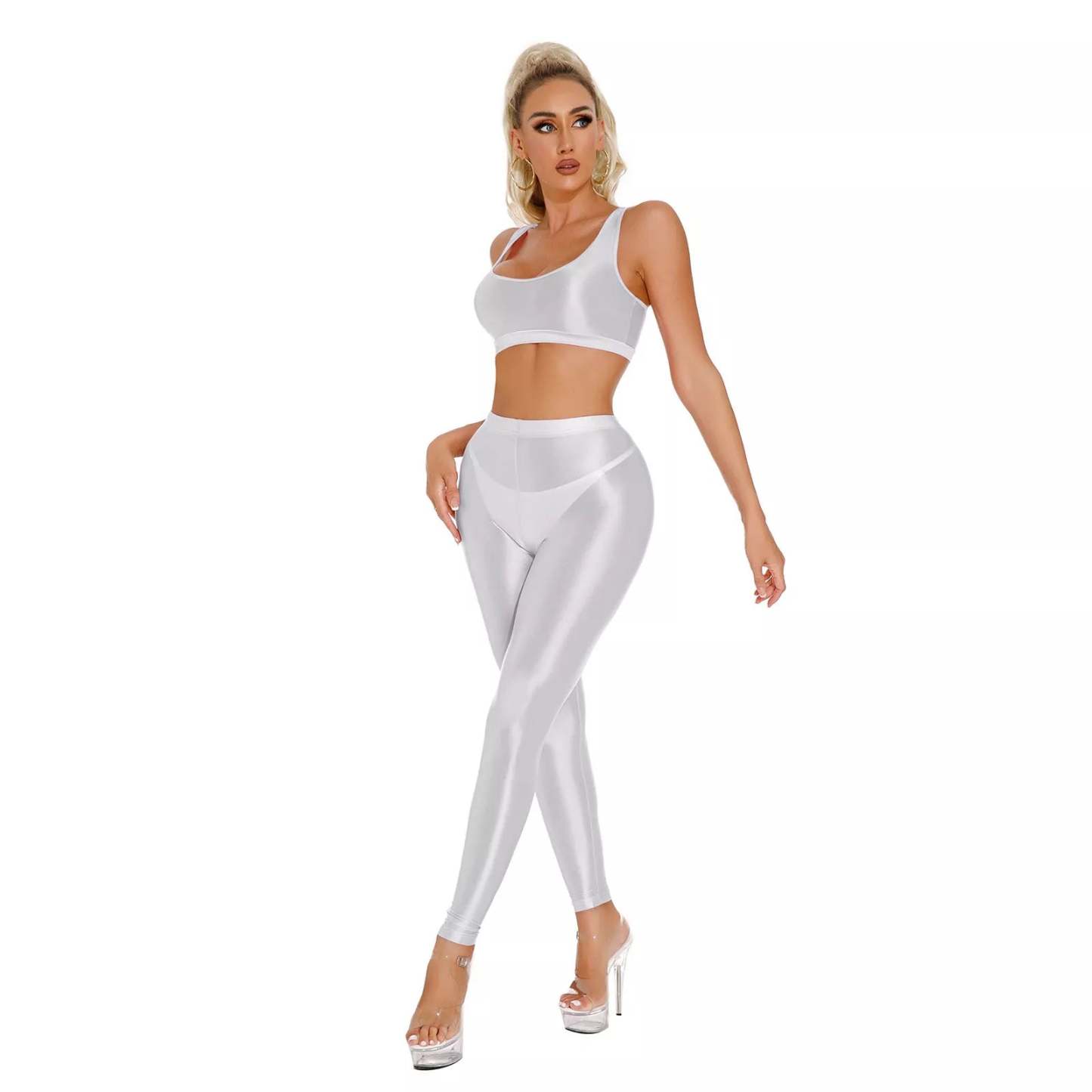 Shiny leggings 2-piece set