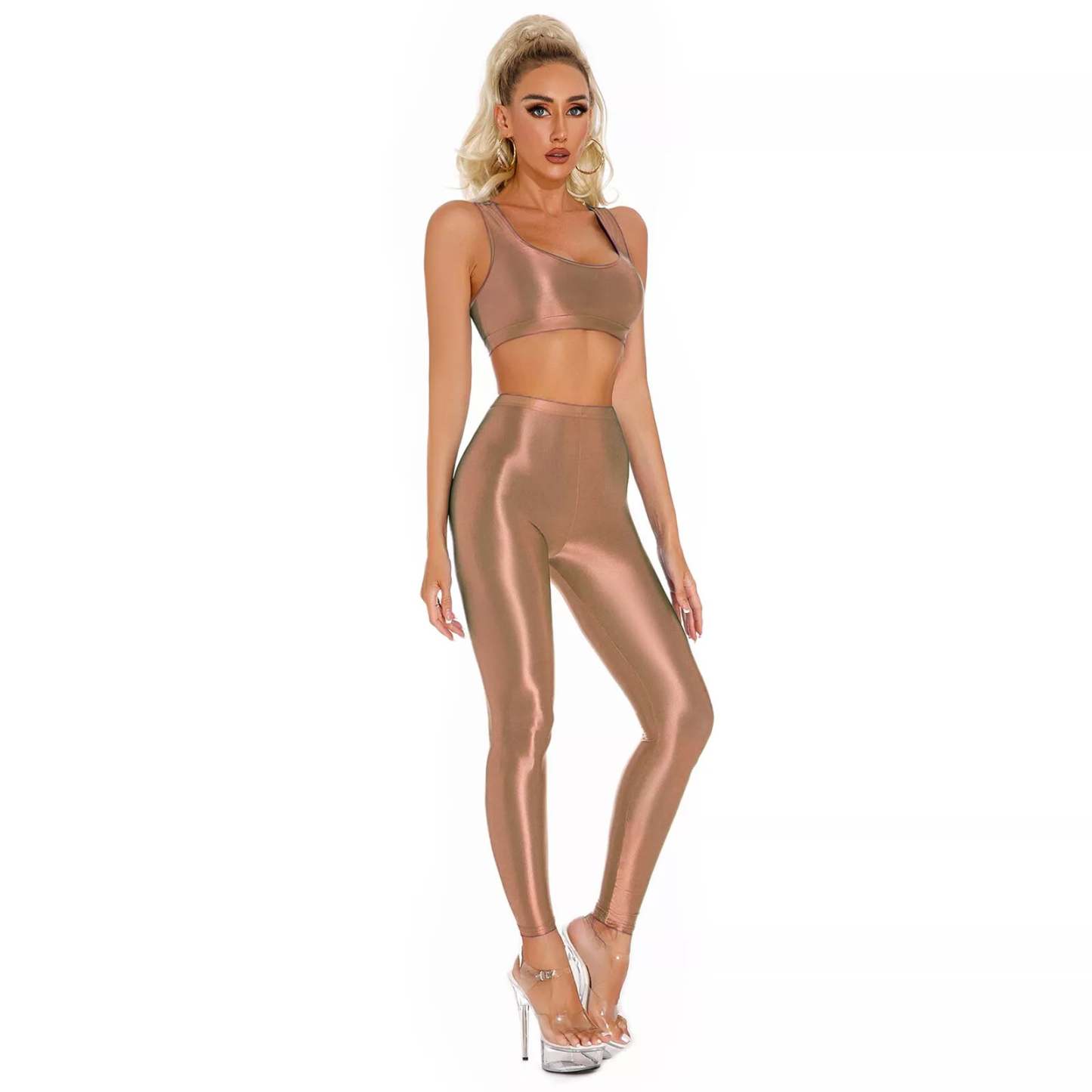 Shiny leggings 2-piece set