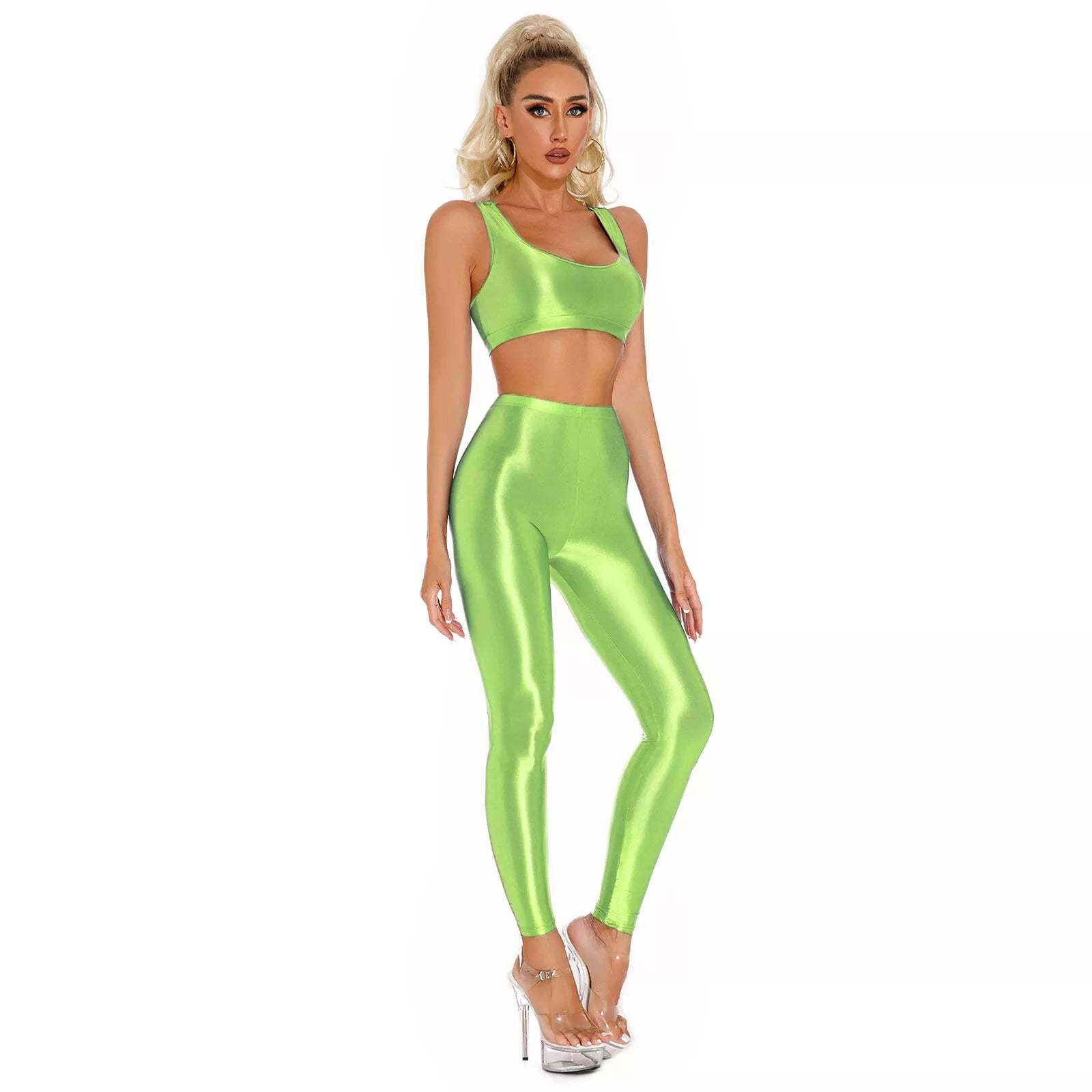 Shiny leggings 2-piece set