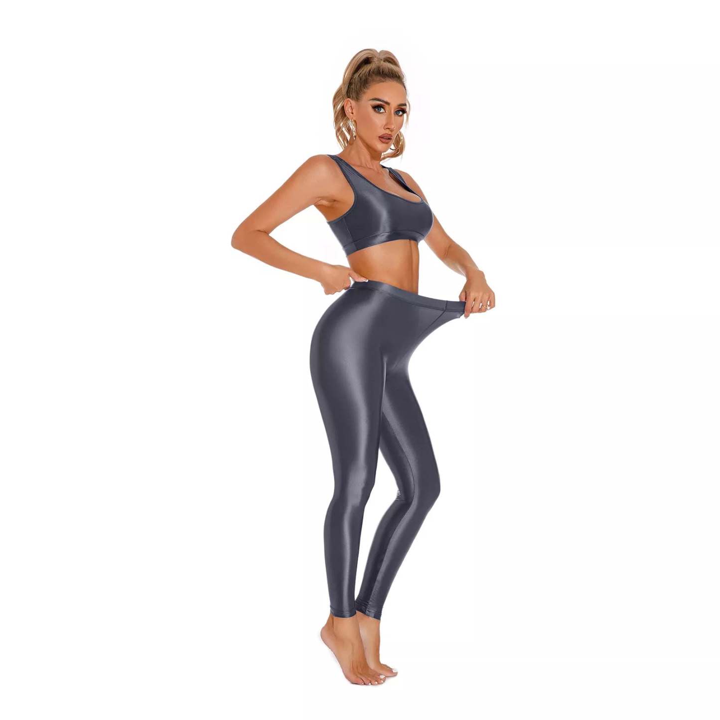 Shiny leggings 2-piece set
