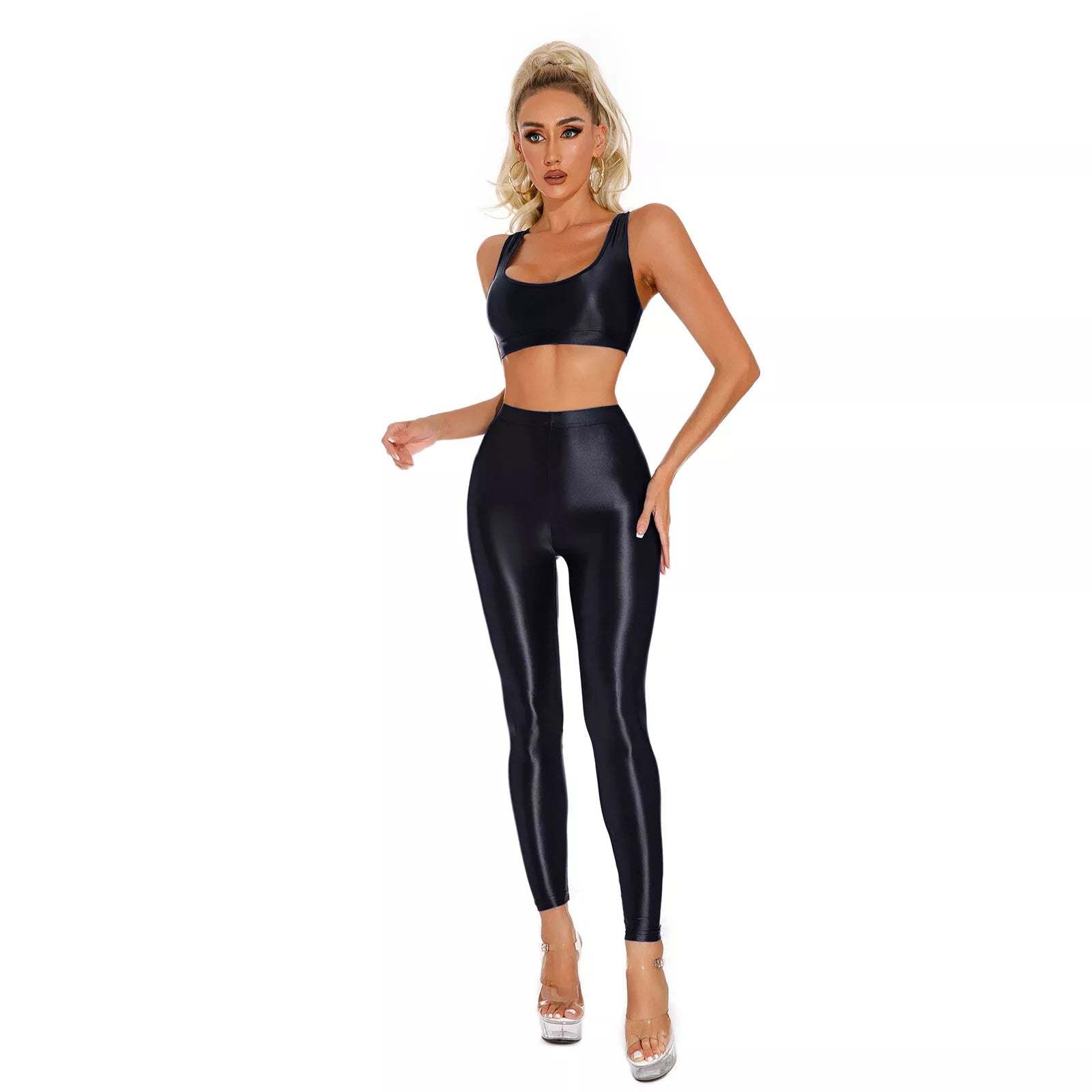 Shiny leggings 2-piece set